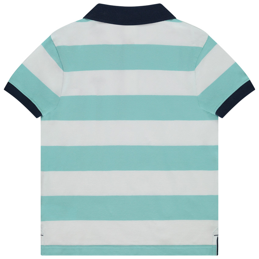 Πόλο κοντομάνικο ριγέ με κέντημα φοίνικα για αγόρι 