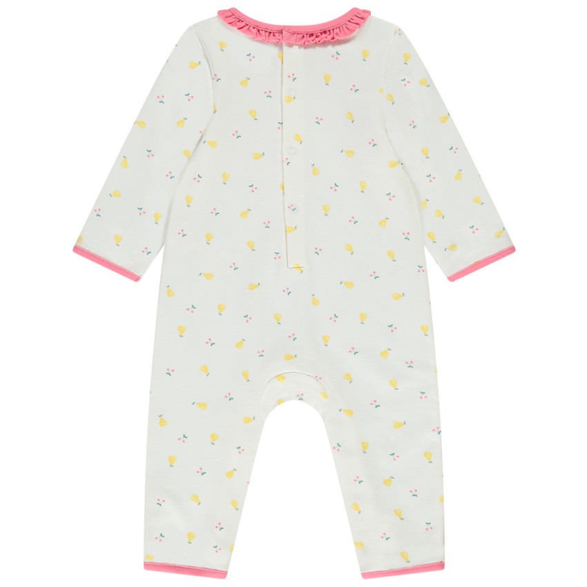 Combinaison longue imprimé poires/cerises pour bébé fille 