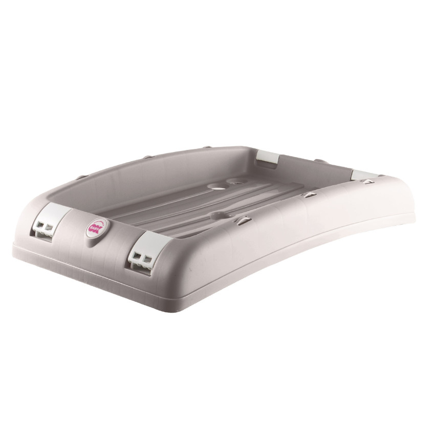 Προσαρμόσιμο στήριγμα μπανιέρας με αναδιπλούμενη αλλαξιέρα για εξοικονόμηση χώρου 