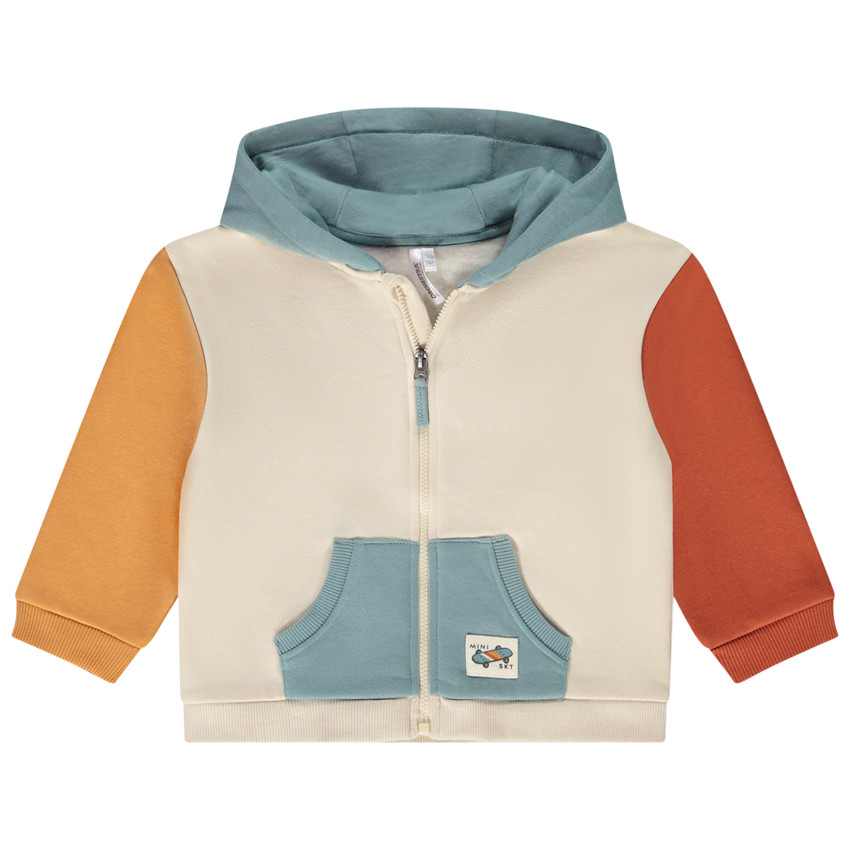 Γιλέκο από molleton effet color block για bebe αγόρι 