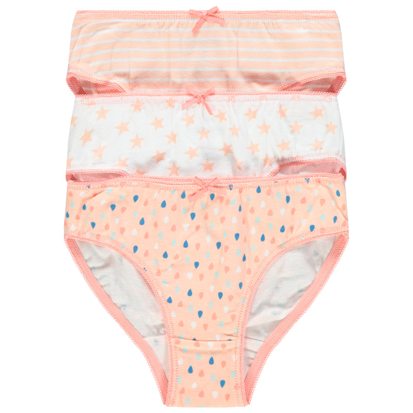 Σετ από 3 slip βαμβακερά με σχέδιο/ριγέ 