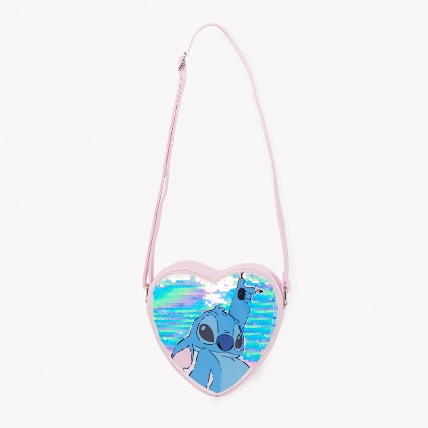 Τσαντάκι ώμου καρδιά Stitch Disney με μαγικά παγιέτα κορίτσι 