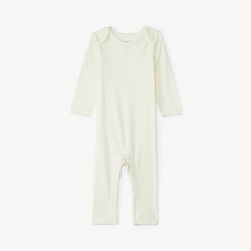 Body long à manches longues uni pour bébé 