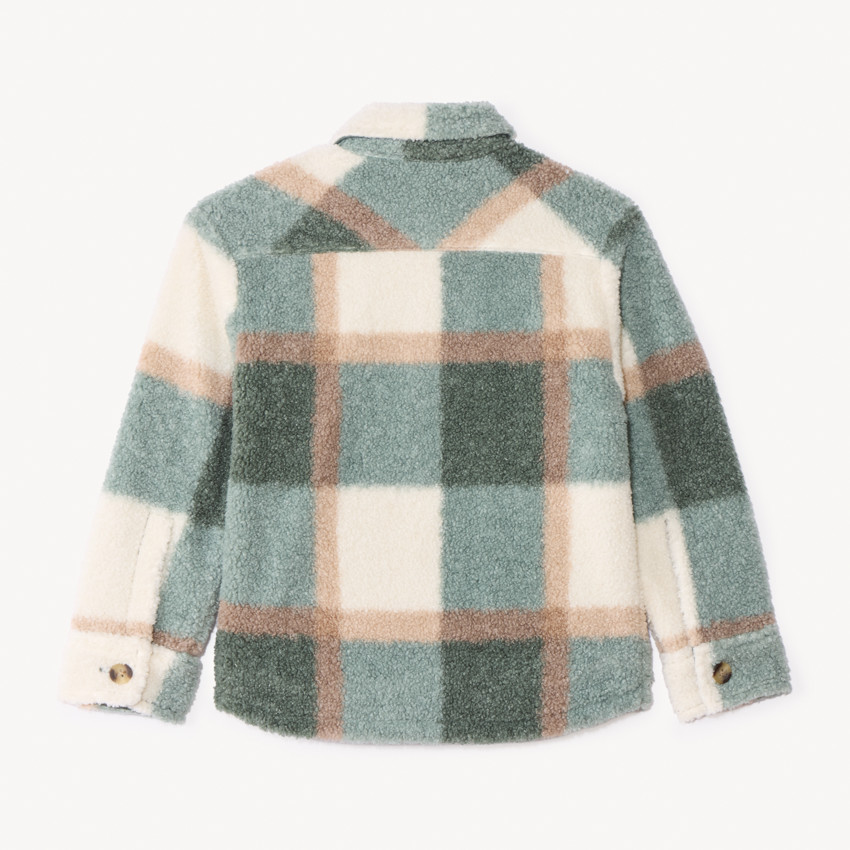 Veste manches longues en molleton à carreaux pour garçon  