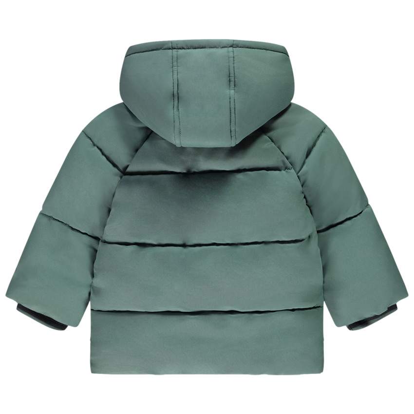 Μακριά μπουφάν με μακριά μανίκια από sherpa + κουκούλα για μωρό αγόρι 