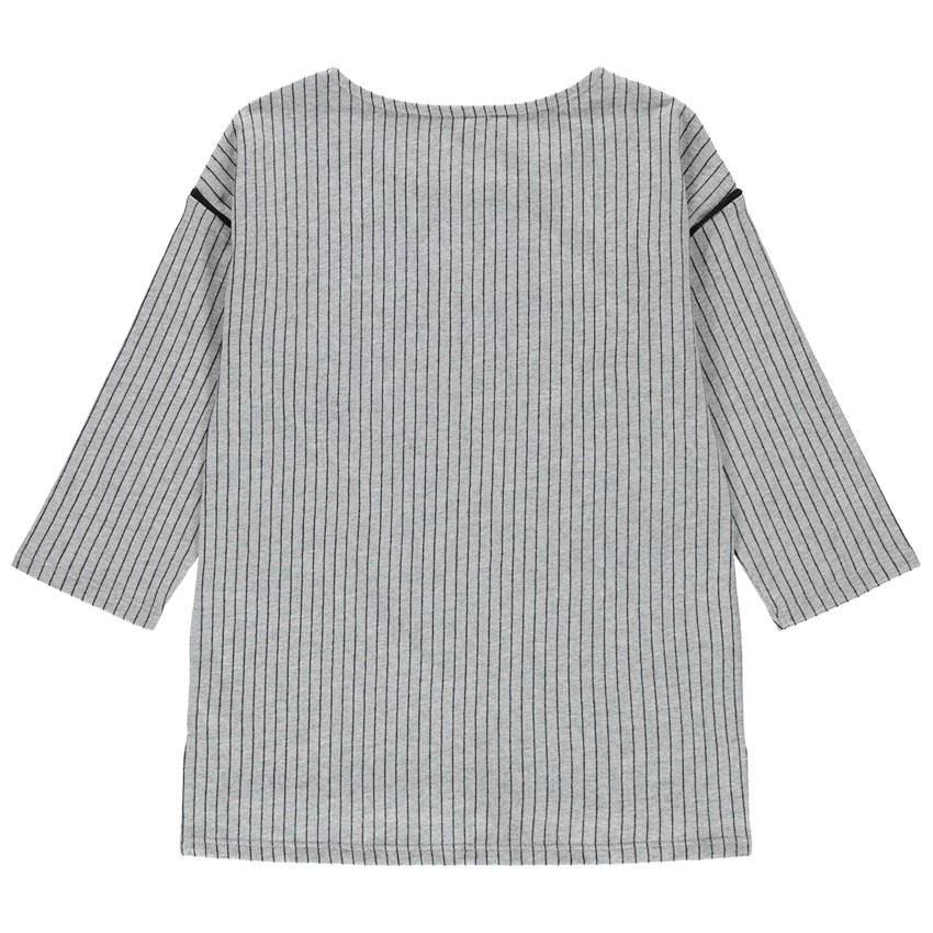 Tuniques manches longues en maille à rayures 