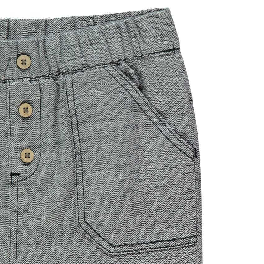 Pantalon doublé jersey en maille chinée  