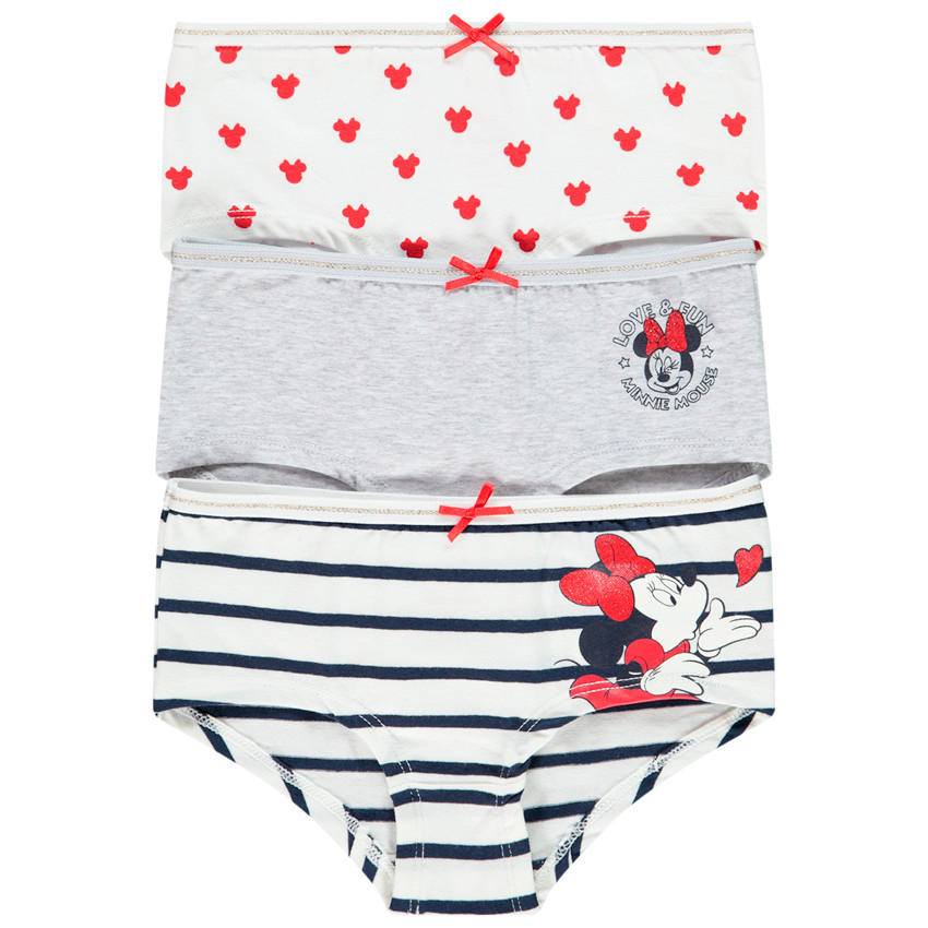 Σετ από 3 Σορτς βαμβακερά με σχέδιο Minnie Disney για κορίτσι 