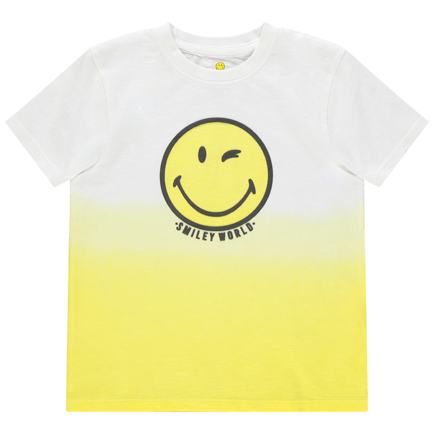T-shirt effet ξεβαμμένο σχέδιο Smiley Main T-shirt effet ξεβαμμένο σχέδιο Smiley