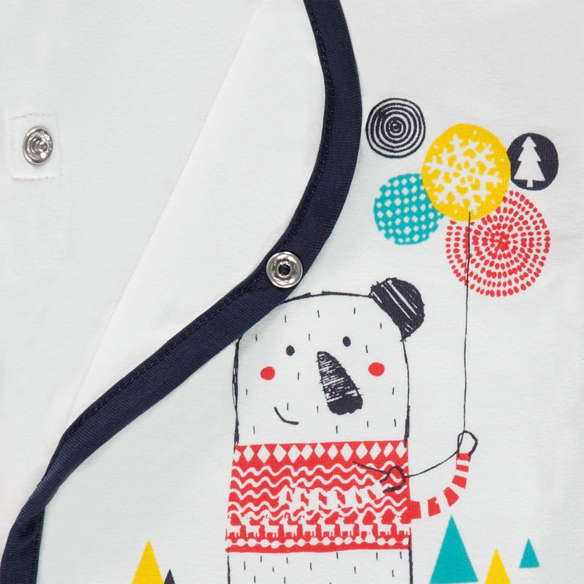 Σετ με 5 μακρυμάνικα φορμάκια με μοτίβο αρκουδάκια 