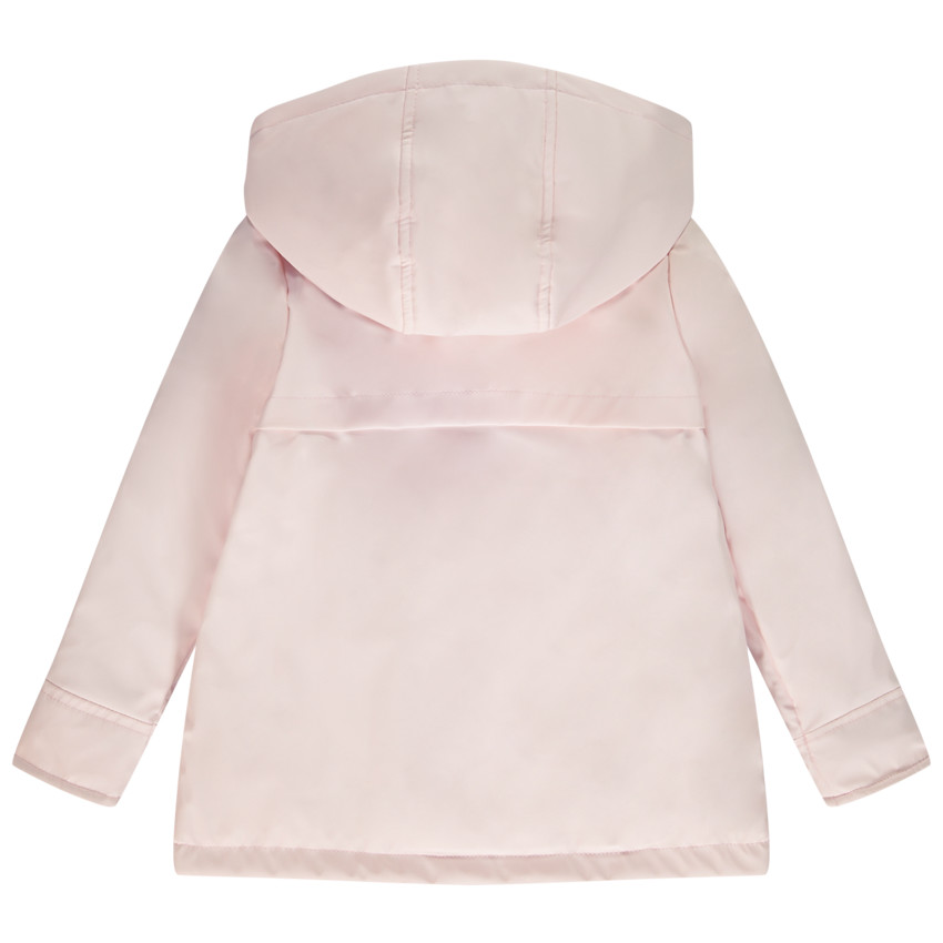Παλτό από καουτσούκ μονόχρωμο με επένδυση και φόδρα για κορίτσι 