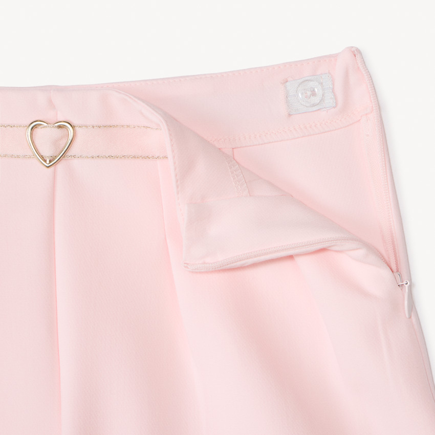 Σαλοπέτα από ομοιόμορφο twill με ύφασμα ζώνης για κορίτσι 