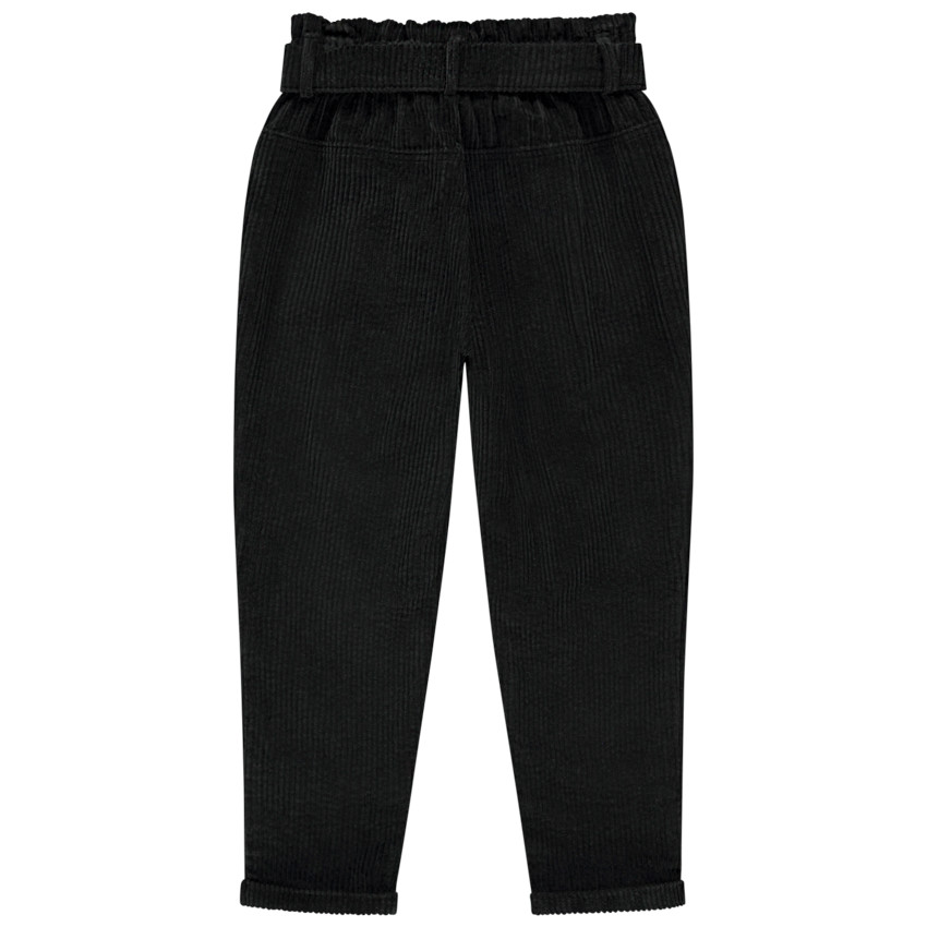 Παντελόνι slim βελουτέ με ζώνη για κορίτσι 