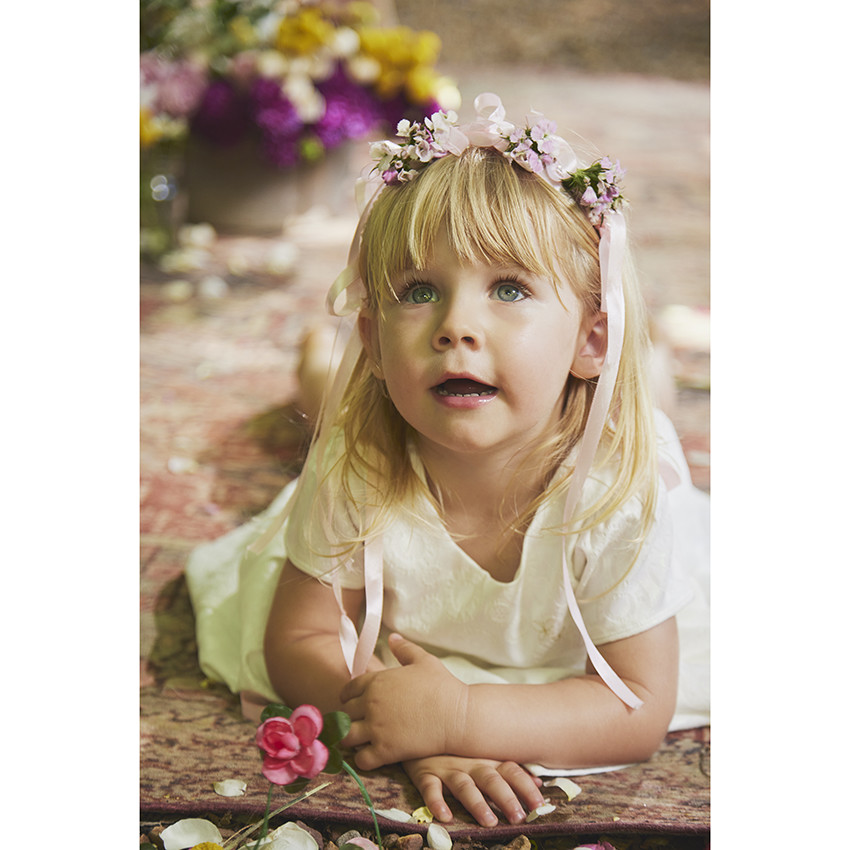 Αμάνικο φόρεμα σε jacquard για κορίτσι 