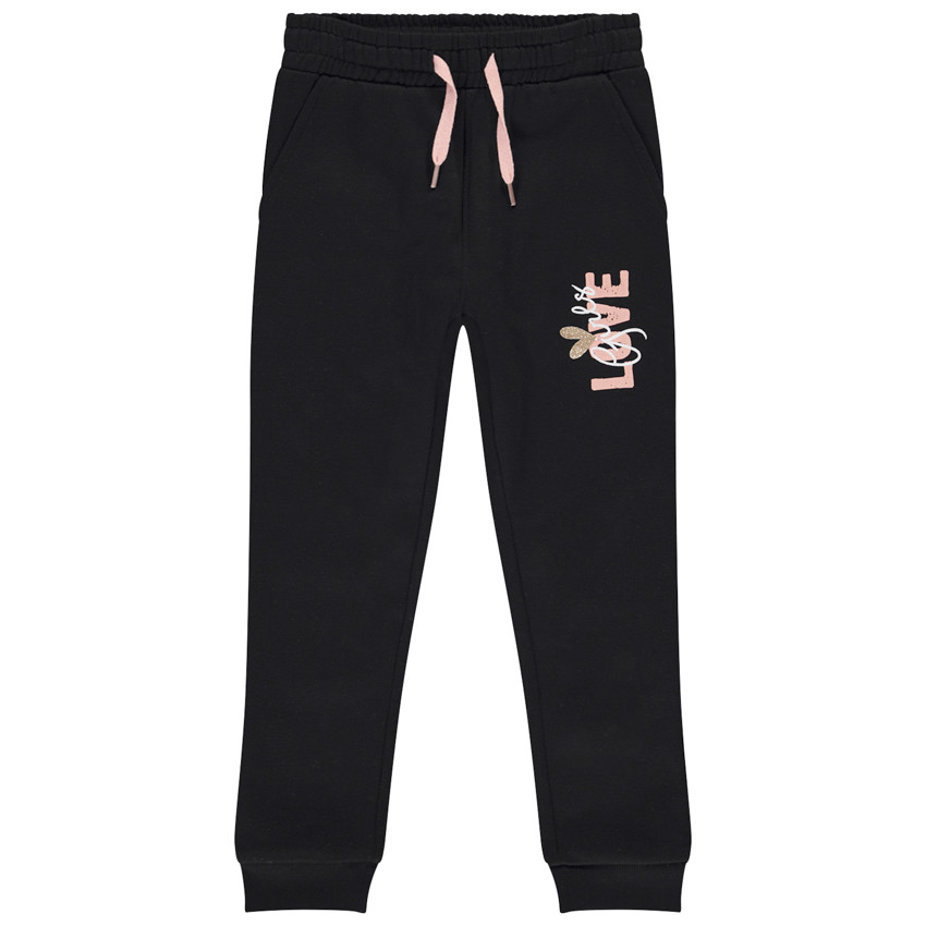 Φόρμα μονόχρωμη με φαντεζί σχέδιο για κορίτσι 