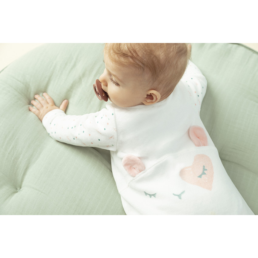 Dors-bien en velours print lapins 