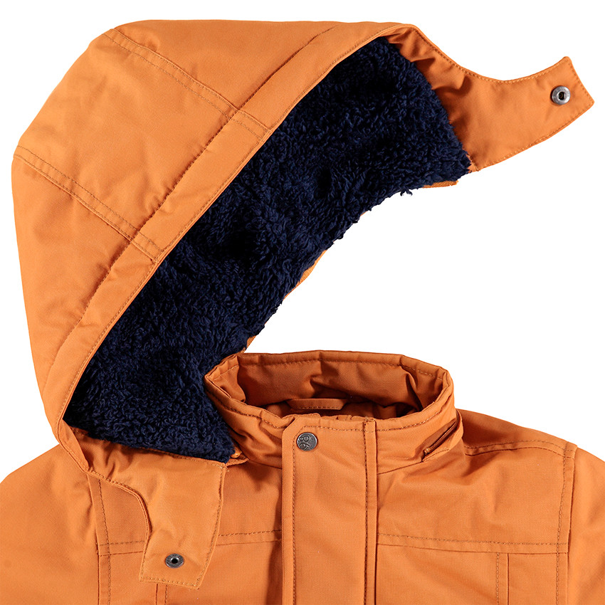 Βαμβακερό παρκά με επένδυση φλις και τσέπες με καπάκι 