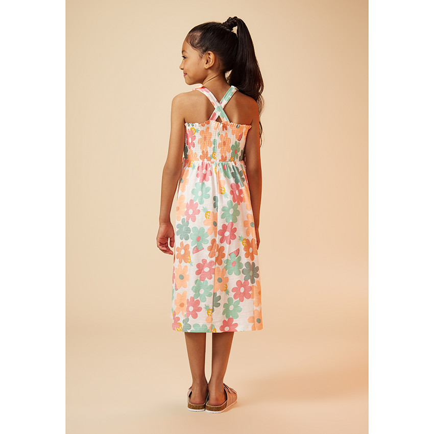 Robe en jersey imprimé fleurs pour fille 