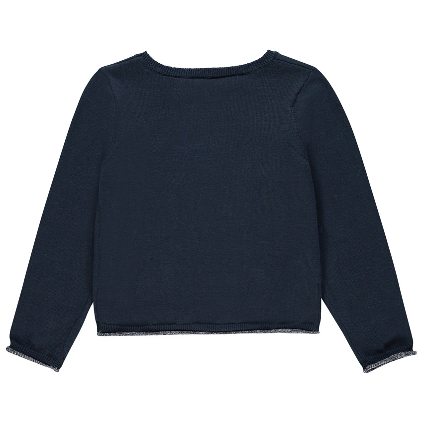 Πουλόβερ πλεκτό με καρδιές με παγιέτες για κορίτσι 