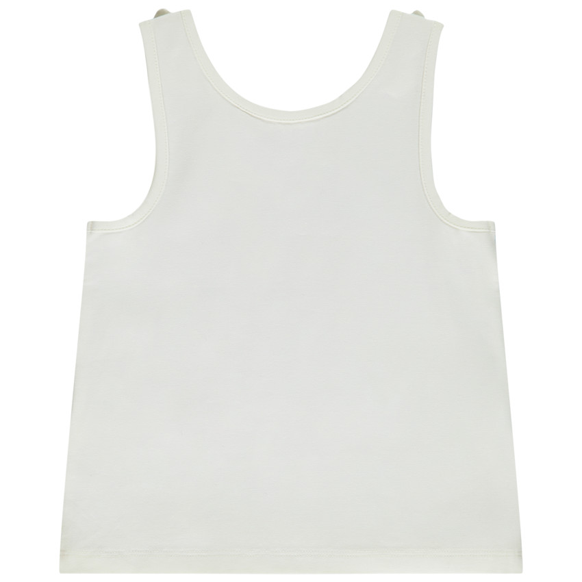 Αμάνικο μπλουζάκι με φιόγκους print φαντεζί για bebe κορίτσι 