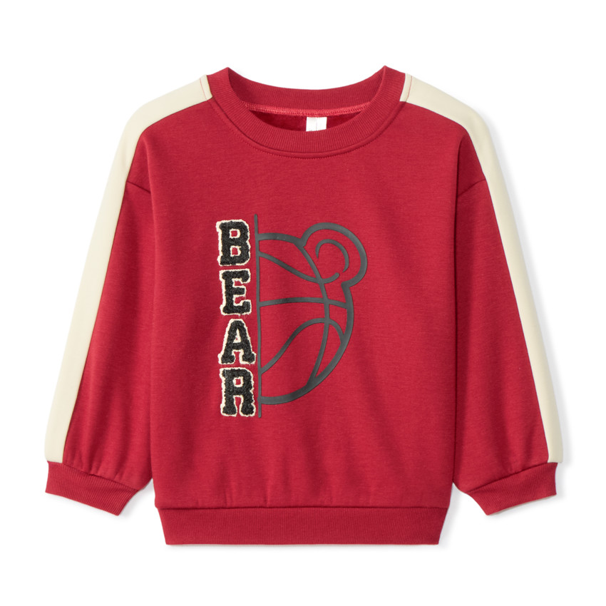 Sweat molleton oversize motif basket pour bébé garçon 