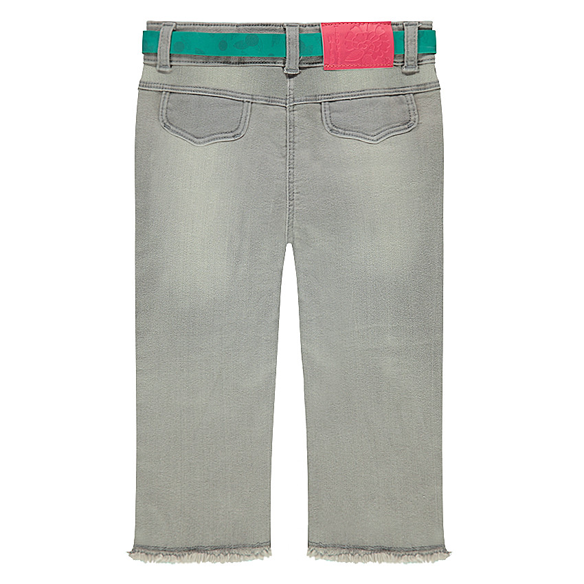 Τζιν κάπρι με σκισίματα και χρωματιστά κεντήματα 