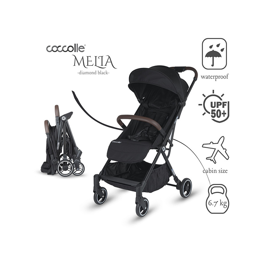Καρότσι Με Αυτόματο Κλείσιμο Coccolle Melia/Diamond Black 