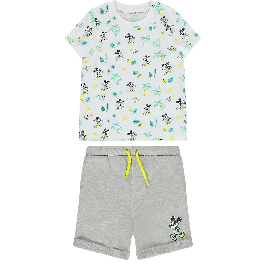 Ensemble de plage t-shirt et bermuda Mickey Disney Main Ensemble de plage t-shirt et bermuda Mickey Disney