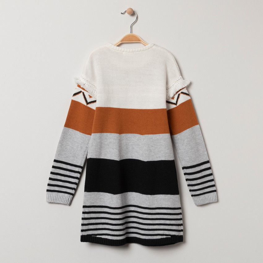 Φόρεμα πλεκτό με σχέδιο ethnique σε jacquard 