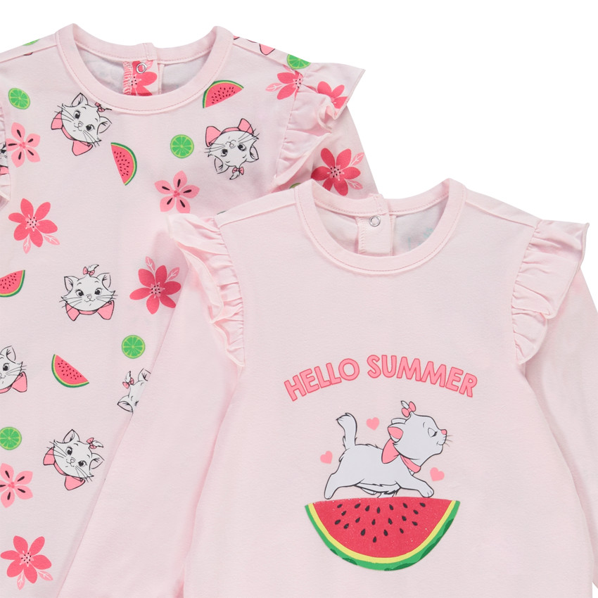 Σετ από 2 φορμάκια σε jersey print Marie Disney για bebe κορίτσι 