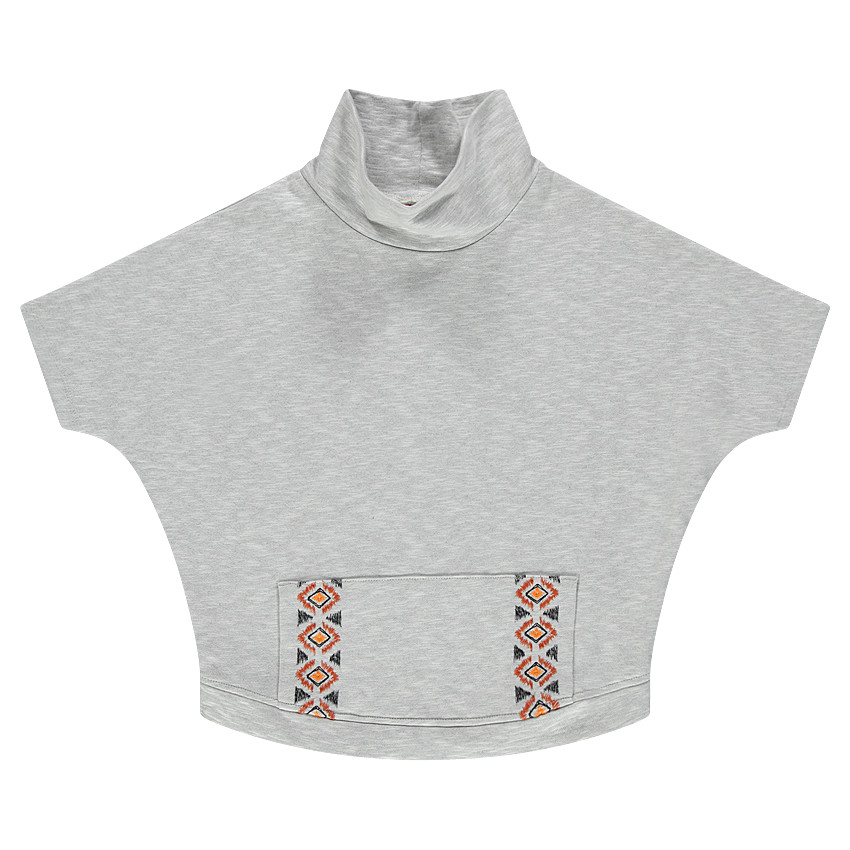 Παιδικά - Μπλούζα πόντσο με έθνικ κεντήματα 