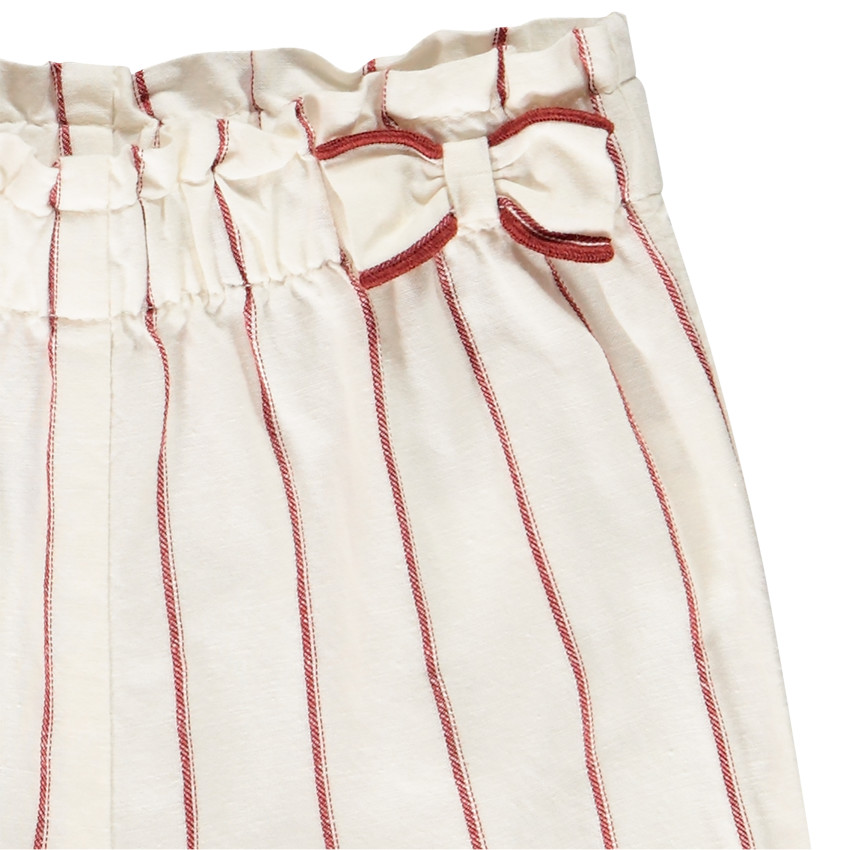 Σορτς ριγέ με φιόγκο για bebe κορίτσι 