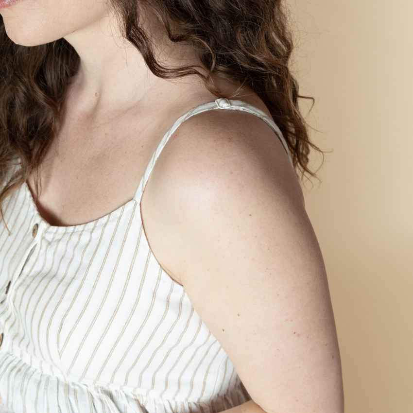 Μακρύ φόρεμα εγκυμοσύνης και θηλασμού ριγέ 