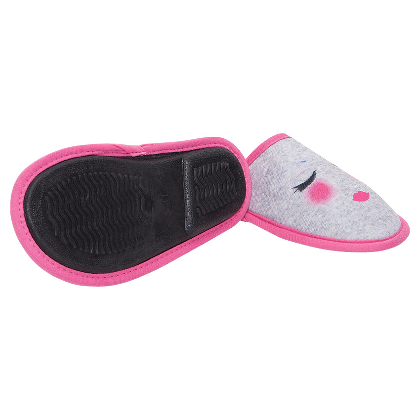 Παντοφλάκια χαμηλά με διακοσμητικό σχέδιο με ένα πρόσωπο 