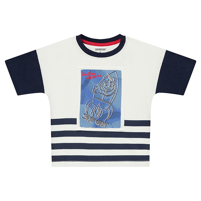 Κοντομάνικη ζέρσεϊ μπλούζα με στάμπα πύραυλο  Additional Κοντομάνικη ζέρσεϊ μπλούζα με στάμπα πύραυλο