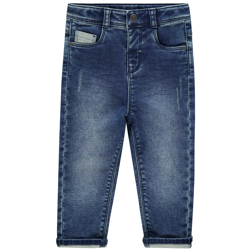 Jean denim effet used με τσέπη σχέδιο για bebe αγόρι 