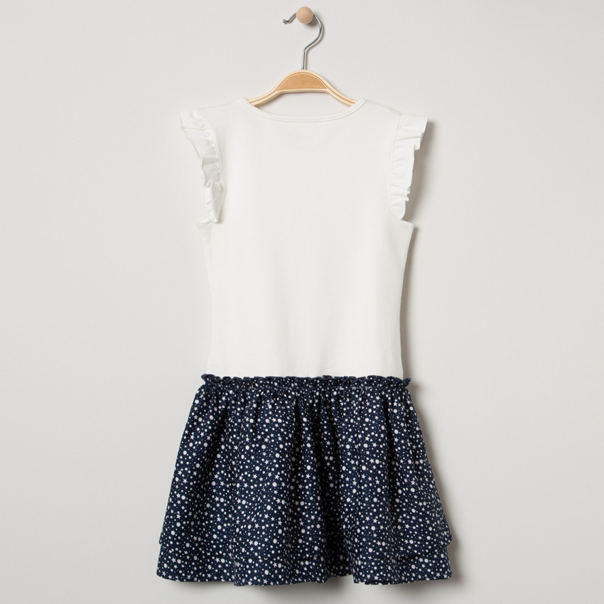 Κοντομάνικο φόρεμα 2 σε 1 με στάμπα χορεύτρια  