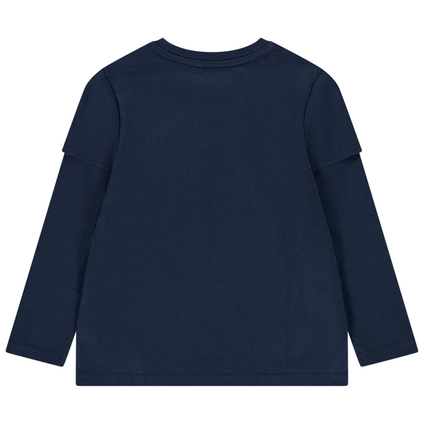 T-shirt μακρυμάνικο εφέ 2 σε 1 για αγόρι 