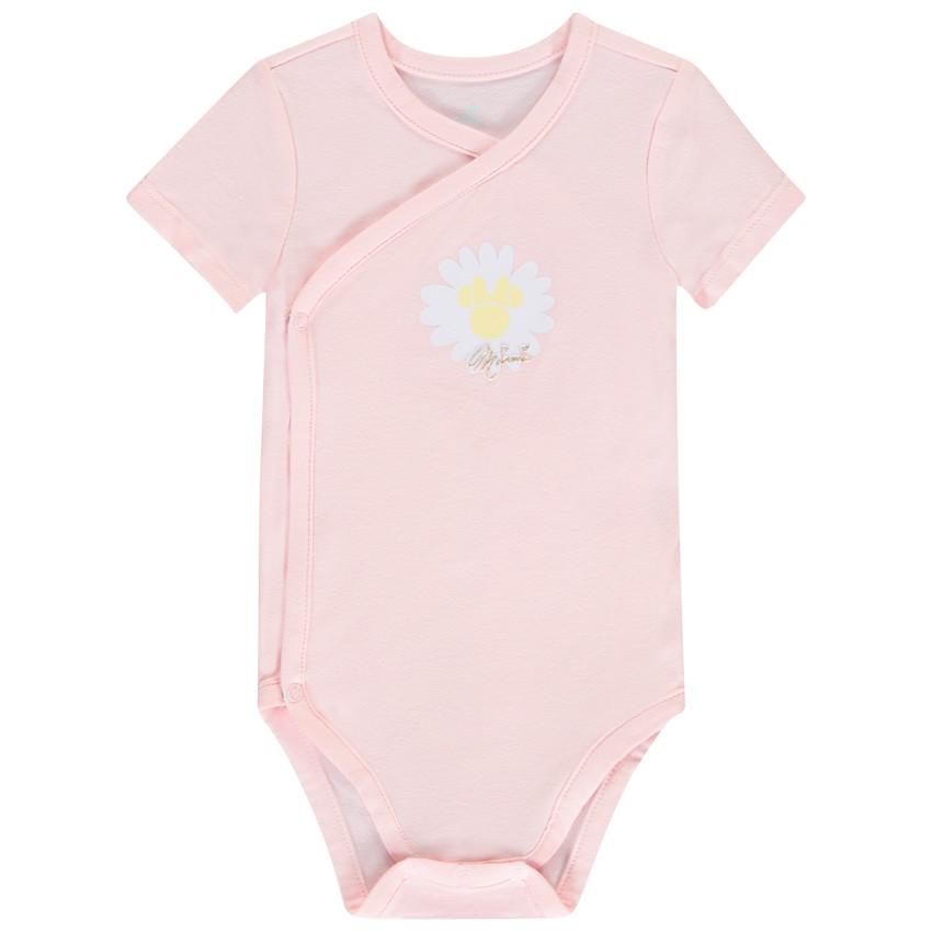 Σετ από 3 κοντομάνικα bodies Minnie Disney για bebe κορίτσι με διαφορετικά ανοίγματα ανάλογα με την ηλικία 