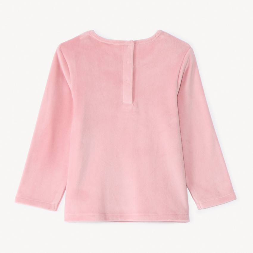 Σετ πυτζάμα 2 τεμαχίων micropolaire με print biche για μωρό κορίτσι 