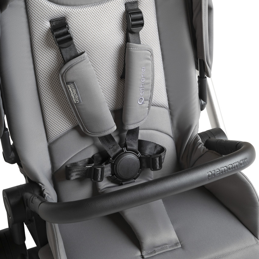 Poussette duo Athéna Xelium + siège-auto i-Prim gris/noir 