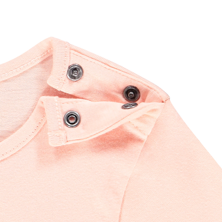 T-shirt μακρυμάνικο βαμβακερό με μήνυμα για bebe κορίτσι 