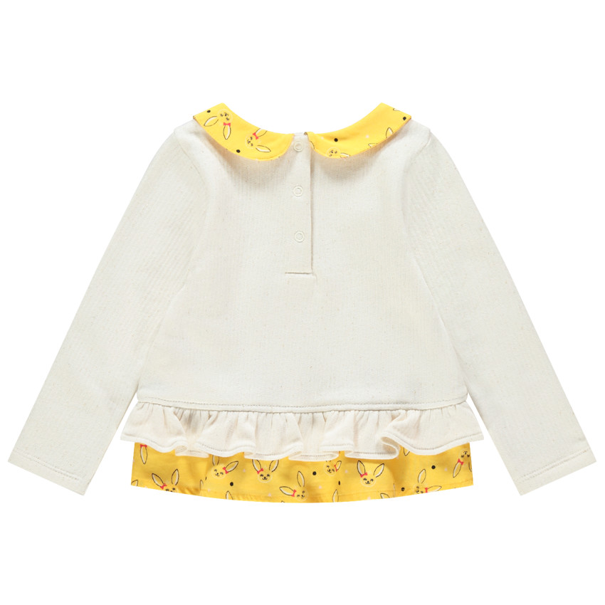 Φούτερ molleton effet 2-σε-1 με Γιακάς Claudine για bebe κορίτσι 