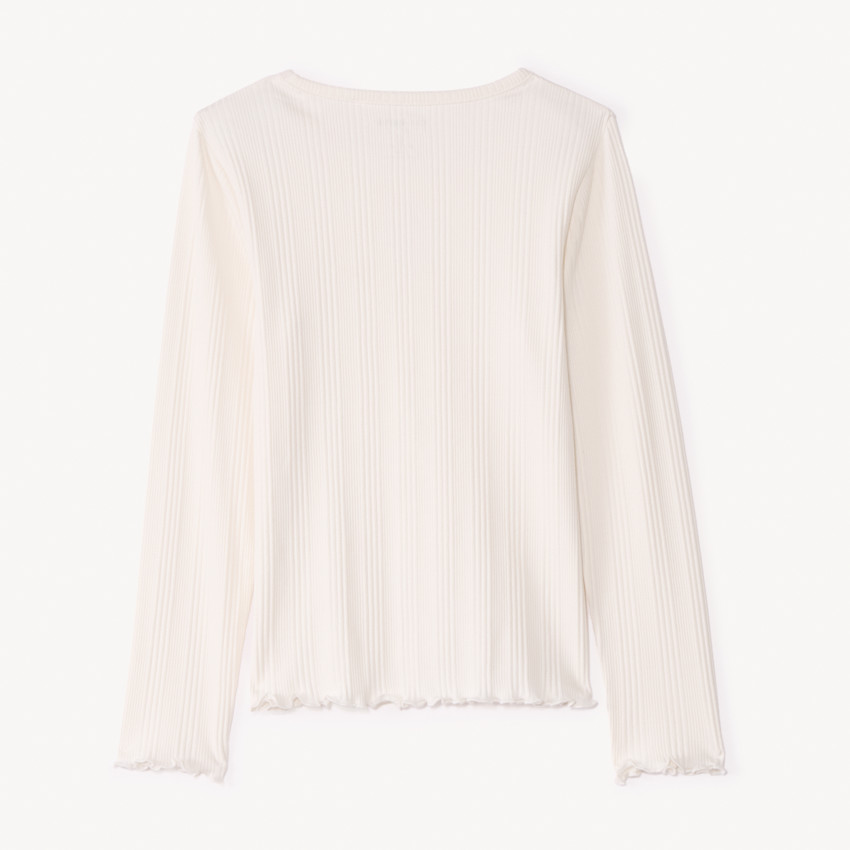 Μακρυμάνικη μπλούζα με κέντημα καρδιάς για κορίτσι 