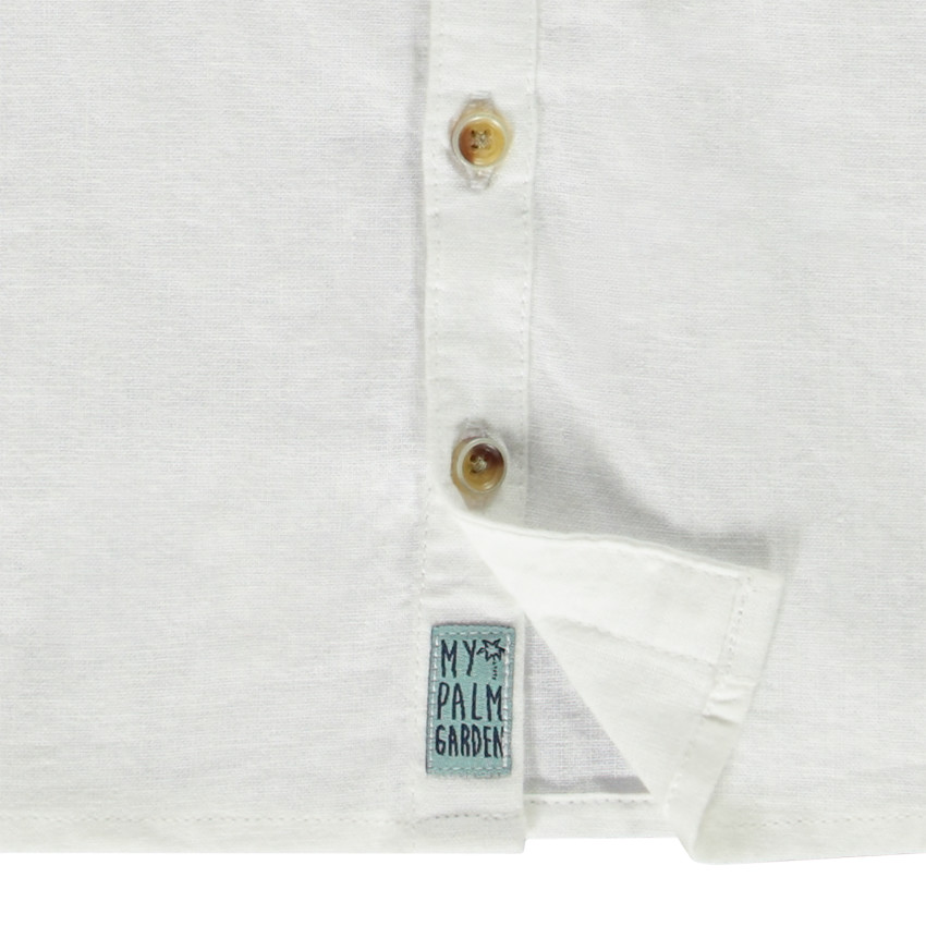 Πουκάμισο κοντομάνικο με γιακά mao για bebe αγόρι 