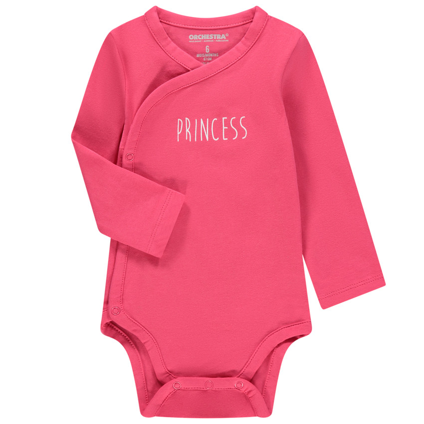 Σετ από 5 bodies μακρυμάνικα με μήνυμα σχέδιο 