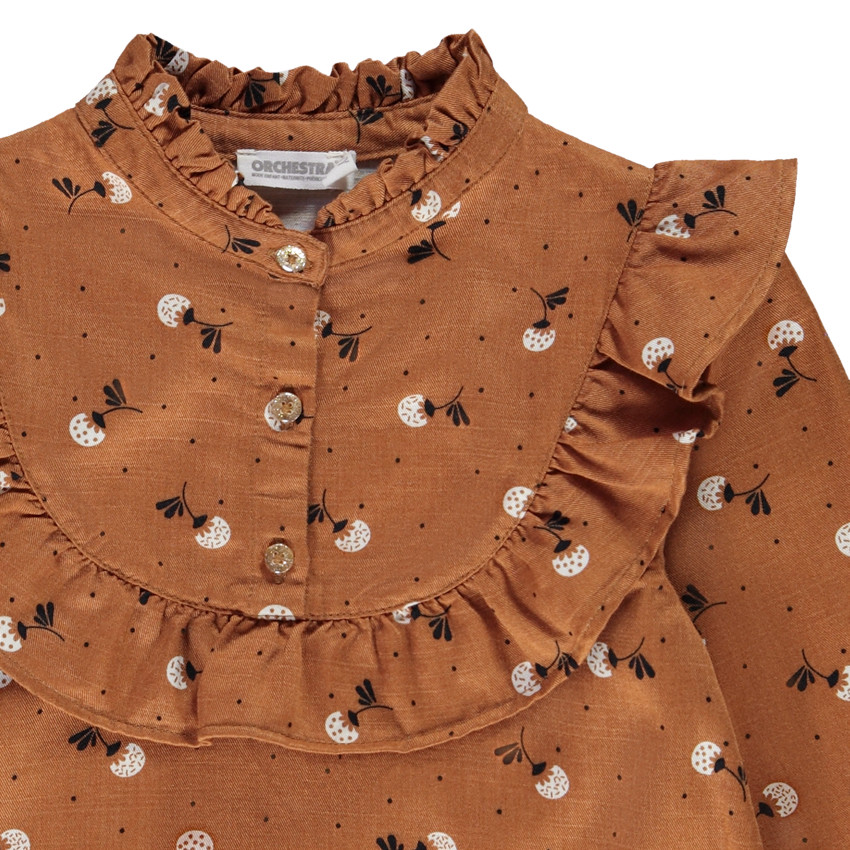 Tunique manches longues imprimé fleurs pour fille Main Tunique manches longues imprimé fleurs pour fille