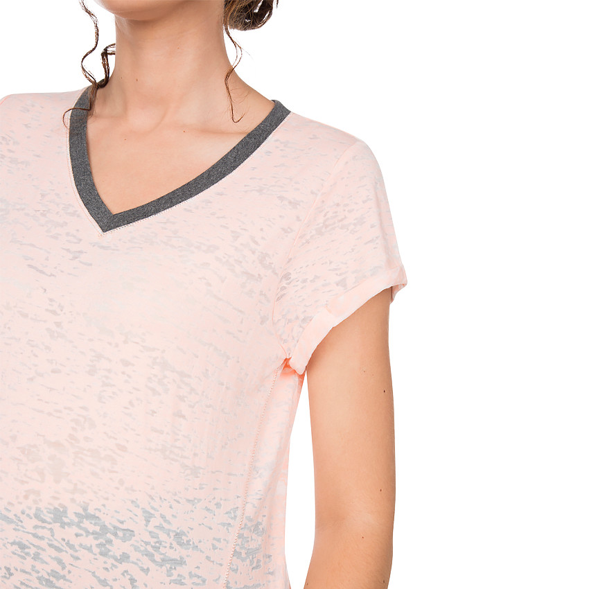 Κοντομάνικη μπλούζα εγκυμοσύνης για το σπίτι σε στιλ ντεβορέ 