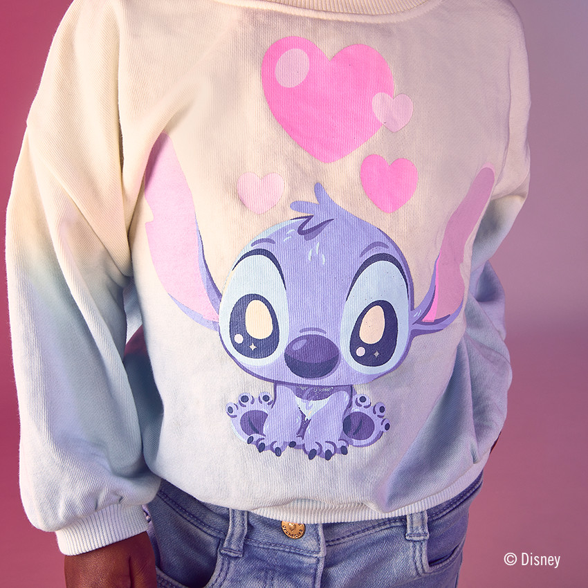 Φούτερ με εφέ ντεγκραντέ Stitch Disney για bebe κορίτσι 