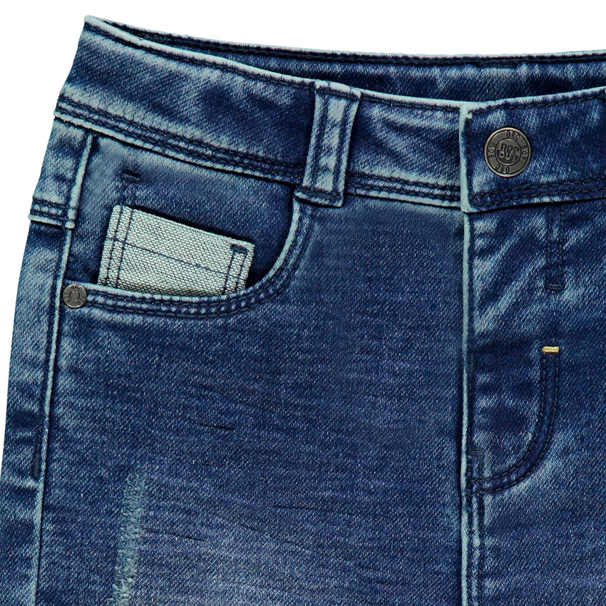 Jean denim effet used με τσέπη σχέδιο για bebe αγόρι 